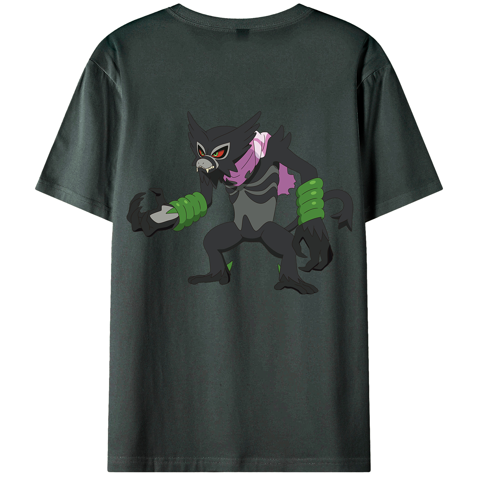（画像用） ポケットモンスター Pokémon 綿100％ メンズ半袖Tシャツ（バックプリント） 通気性